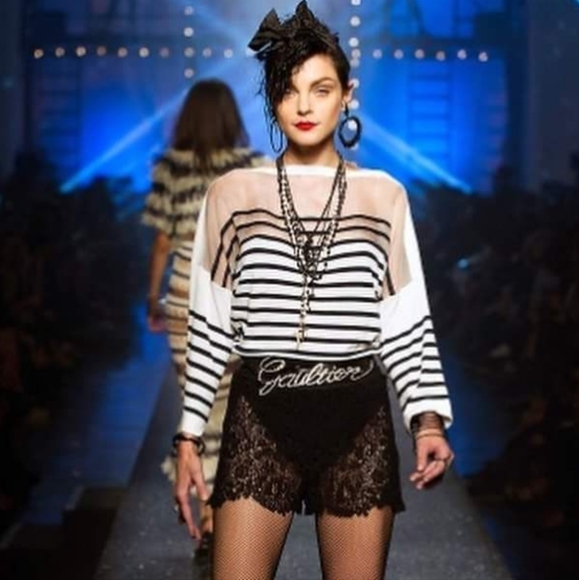 SALE💯Authentic Jean Paul Gaultier Runway Logo Chrome Belt - Picture 2 of 5